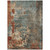 5' X 8' Pale Aqua Copper And Beige Abstract Washable Indoor Outdoor Area Rug