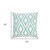 20" Aqua and White Geometric Indoor Outdoor Throw Pillow