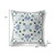 26" x 26" Blue and Off White Blown Seam Paisley Indoor Outdoor Throw Pillow