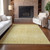 3' X 5' Gold Ivory And Taupe Tribal Washable Indoor Outdoor Area Rug