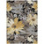 5' X 8' Black And Gray Floral Washable Indoor Outdoor Area Rug - Black, Gray
