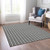 3' X 5' Black And Ivory Geometric Washable Indoor Outdoor Area Rug - Black, Ivory