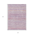 5' X 8' Mauve Striped Washable Indoor Outdoor Area Rug