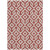 3' X 5' Burgundy And Ivory Geometric Washable Indoor Outdoor Area Rug