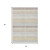 3' X 5' Ivory And Beige Striped Washable Indoor Outdoor Area Rug - 880016848939