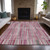3' X 5' Blush And Ivory Striped Washable Indoor Outdoor Area Rug - 880016468120