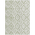 3' X 5' Artichoke Green And Ivory Geometric Washable Indoor Outdoor Area Rug