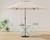 30" Aqua Rounded Aluminum Folding Outdoor Bistro Table with Umbrella Hole