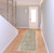 8' Pink and Ivory Wool Floral Hand Tufted Distressed Runner Rug