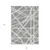 3' X 5' Gray And Ivory Geometric Washable Indoor Outdoor Area Rug Transitional Style - Gray, Ivory Color