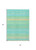 5' X 8' Aqua Green And Yellow Striped Washable Indoor Outdoor Area Rug