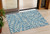 3' X 5' Teal Blue And Ivory Floral Washable Indoor Outdoor Area Rug - 608219391140