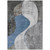 3' X 5' Denim Blue And Sky Blue Abstract Washable Indoor Outdoor Area Rug