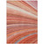 3' X 5' Terra Cotta Salmon And Orange Striped Washable Indoor Outdoor Area Rug