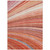 3' X 5' Terra Cotta Salmon And Orange Striped Washable Indoor Outdoor Area Rug