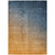 3' X 5' Denim and Gold Ombre Washable Non Skid Indoor Outdoor Area Rug