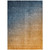 3' X 5' Denim and Gold Ombre Washable Non Skid Indoor Outdoor Area Rug