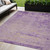 5' X 8' Purple And Beige Abstract Washable Indoor Outdoor Area Rug