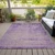 5' X 8' Purple And Beige Abstract Washable Indoor Outdoor Area Rug