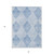 3' X 5' Blue Geometric Washable Non Skid Indoor Outdoor Area Rug - 608219383503