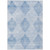 3' X 5' Blue Geometric Washable Non Skid Indoor Outdoor Area Rug