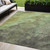 5' X 8' Green And Charcoal Abstract Washable Indoor Outdoor Area Rug