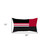 Red and Black Geometric Lumbar Throw Pillow