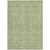 3' X 5' Green Blue And Ivory Floral Washable Indoor Outdoor Area Rug