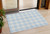 3' X 5' Sky Blue And Gray Plaid Washable Indoor Outdoor Area Rug