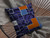 18" Navy Puzzle Piece Suede Throw Pillow