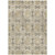 5' X 8' Beige and Gray Floral Medallion Washable Non Skid Indoor Outdoor Area Rug