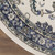 8' Ivory And Blue Round Floral Indoor Outdoor Area Rug