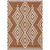 5' X 8' Terra Cotta And Ivory Geometric Washable Indoor Outdoor Area Rug - Terra Cotta, Ivory