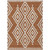 5' X 8' Terra Cotta And Ivory Geometric Washable Indoor Outdoor Area Rug