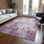 5' X 8' Plum And Ivory Abstract Washable Indoor Outdoor Area Rug - Plum, Ivory
