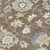 5' X 8' Chocolate Beige And Blue Floral Washable Indoor Outdoor Area Rug