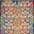 8' X 11' Ivory Blue Orange And Green Trellis Indoor Outdoor Area Rug