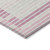 3' X 5' Pink And Ivory Striped Washable Indoor Outdoor Area Rug Transitional Style - Pink, Ivory Color