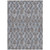 5' X 8' Sky Blue And Silver Geometric Washable Indoor Outdoor Area Rug