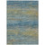 3' X 5' Denim Blue Striped Washable Indoor Outdoor Area Rug