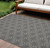 8' X 10' Dark Gray And Light Gray Geometric Indoor Outdoor Area Rug