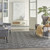8' X 10' Dark Gray And Light Gray Geometric Indoor Outdoor Area Rug