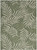 6' X 9' Green And Ivory Palm Leaf Indoor Outdoor Area Rug
