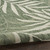 6' X 9' Green And Ivory Palm Leaf Indoor Outdoor Area Rug