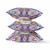 20” Pale Orange Blue Geo Tribal Suede Throw Pillow