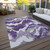 3' X 5' Purple Lavender And Gray Abstract Washable Indoor Outdoor Area Rug Transitional Style - Purple, Lavender, Gray Color