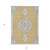 5' X 8' Gold Gray And Ivory Oriental Washable Indoor Outdoor Area Rug