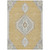 5' X 8' Gold Gray And Ivory Oriental Washable Indoor Outdoor Area Rug