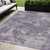 5' X 8' Purple And Gray Abstract Washable Indoor Outdoor Area Rug - 880016788259