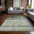 5' X 8' Olive Green Ombre Washable Non Skid Indoor Outdoor Area Rug